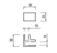 Load image into Gallery viewer, Glass Connector, Sneeze Guard, 3/8" (10mm) Top Clamp for Upper Shelf "Cover" 414.4034.11