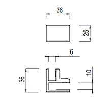 Load image into Gallery viewer, Glass Connector, Sneeze Guard, 1/4" (6mm) Top Clamp for Upper Shelf "Cover" 414.4004.11