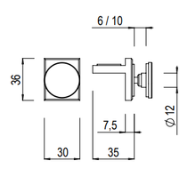 Load image into Gallery viewer, Glass Connector, Sneeze Guard, 1/4" (6mm) Intermediate Shelf Bracket 414.4006.11