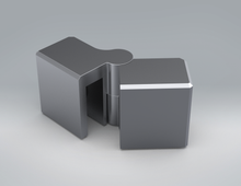 Load image into Gallery viewer, Glass Connector, Sneeze Guard, 1/4" (6mm) In-line Adjustable-angle Top Clamp Connector 414.4001.11