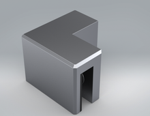 Load image into Gallery viewer, Glass Connector, Sneeze Guard, 1/4" (6mm) Corner Clamp for Side Return 414.4005.11