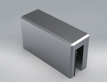 Load image into Gallery viewer, Glass Connector, Sneeze Guard, 1/4" (6mm) In-line Top Clamp Connector 414.4007.11