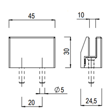 Load image into Gallery viewer, Glass Connector, Sneeze Guard, 3/8&quot; (10mm) Bottom Clamp 414.4038.11
