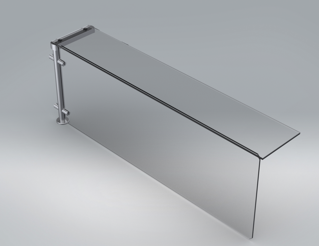 Assembly, Sneeze Guard Bistro w/ Top Shelf Extend 