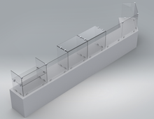 Load image into Gallery viewer, Glass Connector, Sneeze Guard, 1/4&quot; (6mm) In-line &quot;T&quot; Top Clamp for Partition 414.4003.11
