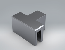 Load image into Gallery viewer, Glass Connector, Sneeze Guard, 1/4&quot; (6mm) In-line &quot;T&quot; Top Clamp for Partition 414.4003.11
